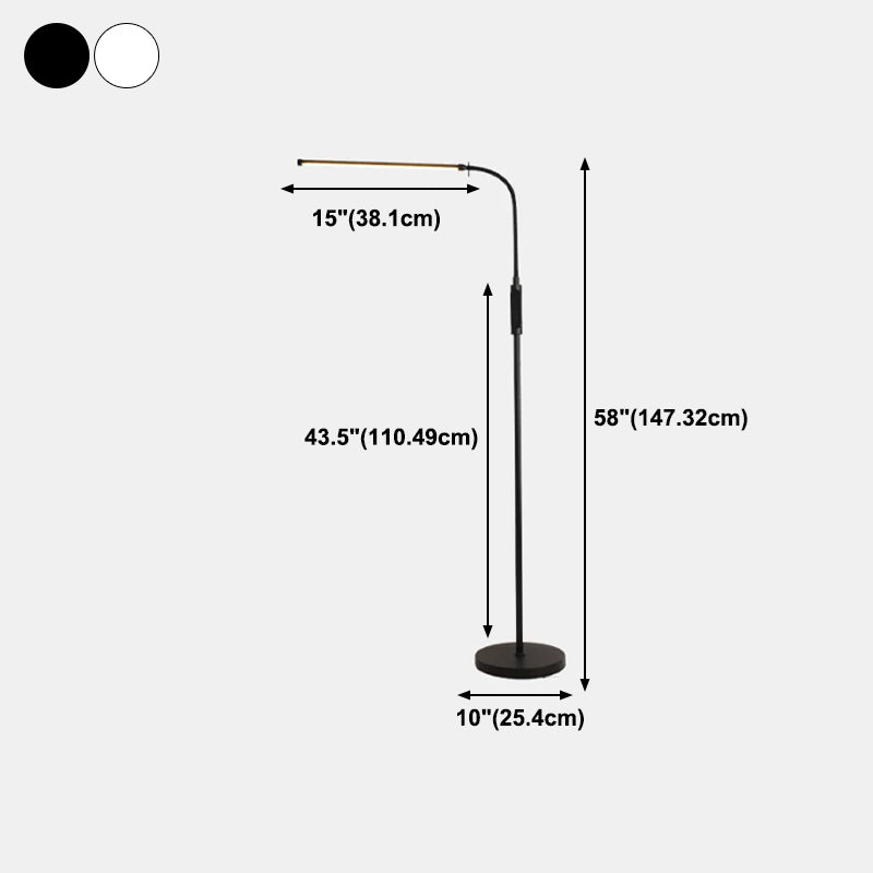 Forma lineal Luz de piso de metal Estilo moderno 1 Luz de piso de luz