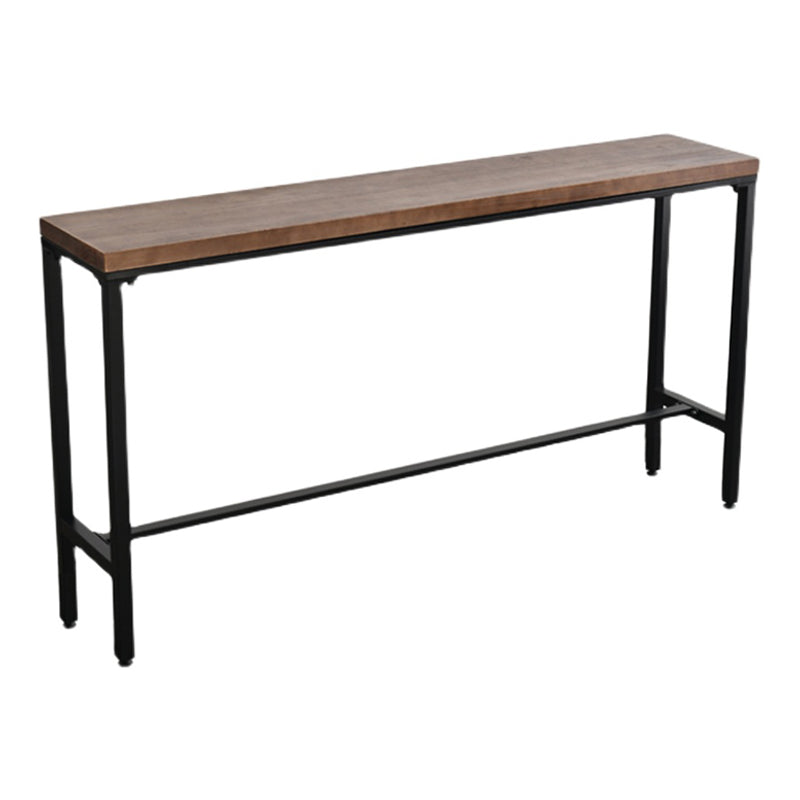 Brown Modern Style Table in Iron and Wood Living Room Bar Table