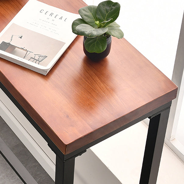 Brown Modern Style Table in Iron and Wood Living Room Bar Table