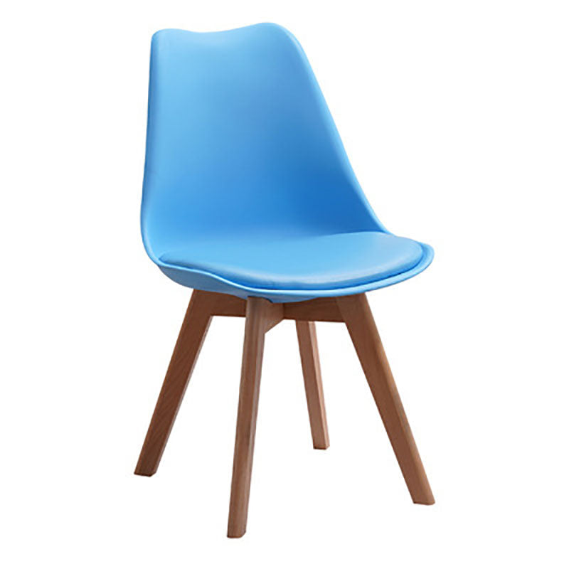 Zeitgenössischer Stil Küchenstühle Ess -Armless Side Chair mit Holzbeinen