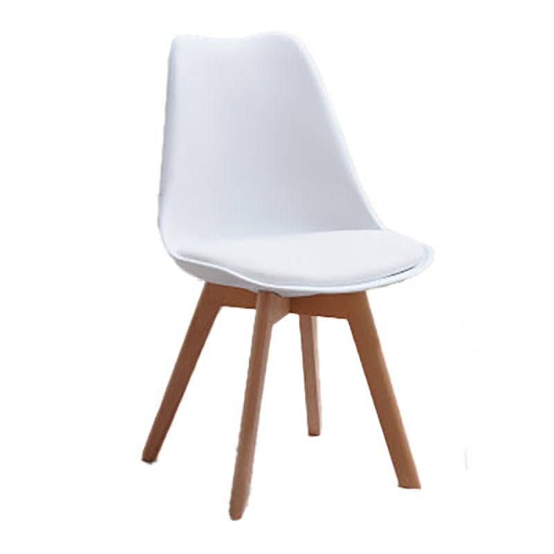 Zeitgenössischer Stil Küchenstühle Ess -Armless Side Chair mit Holzbeinen