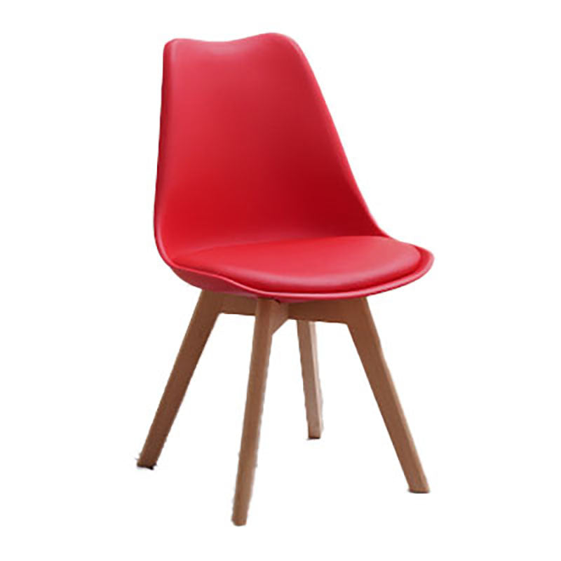 Zeitgenössischer Stil Küchenstühle Ess -Armless Side Chair mit Holzbeinen