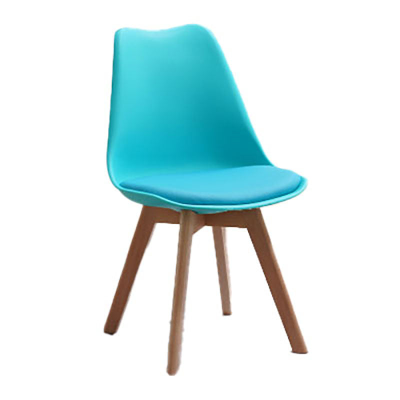 Zeitgenössischer Stil Küchenstühle Ess -Armless Side Chair mit Holzbeinen