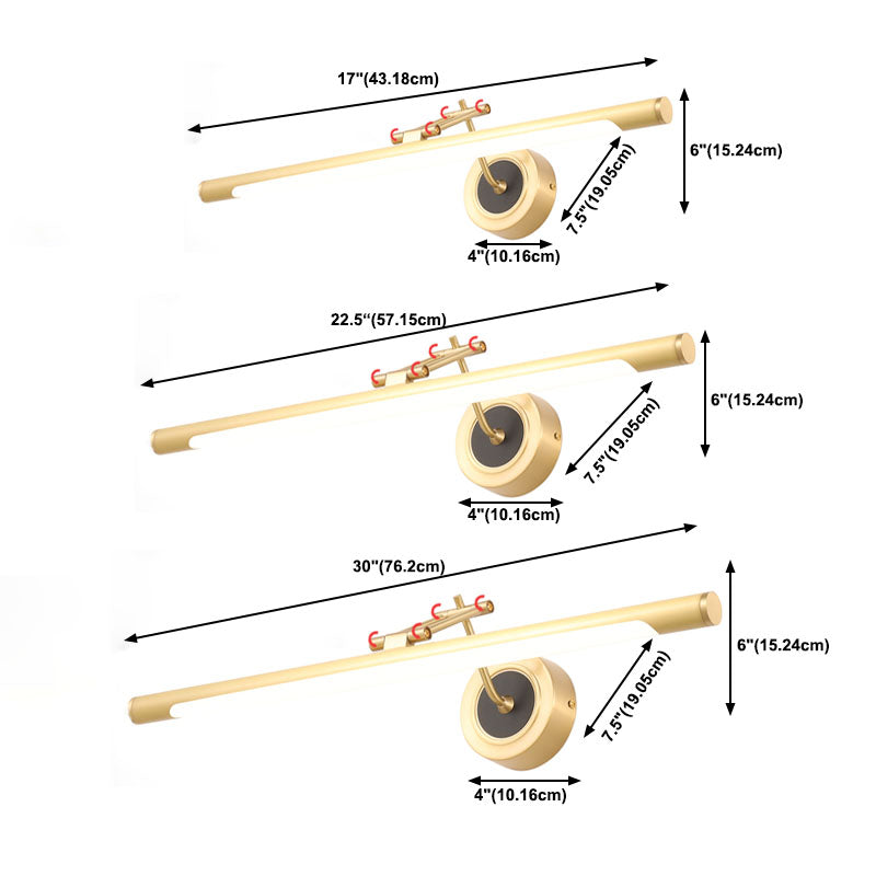 Metalen lineaire schaduw wandconstructie moderne stijl 1-licht spiegel muur verlichting armatuur