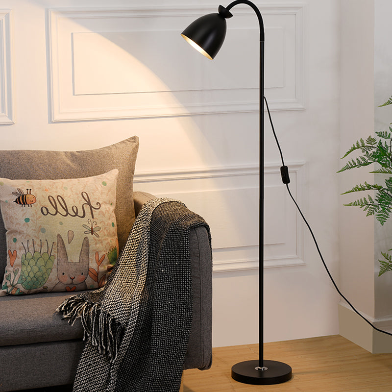 Contemporary Style Bell Shape Floor Lamp Metal Single Light Floor Lamp