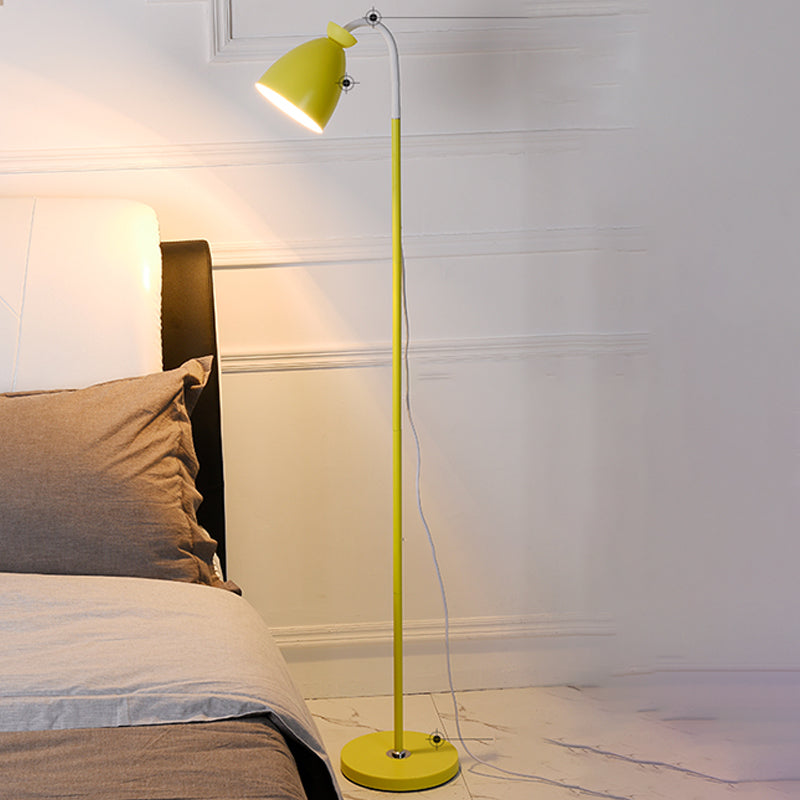 Contemporary Style Bell Shape Floor Lamp Metal Single Light Floor Lamp