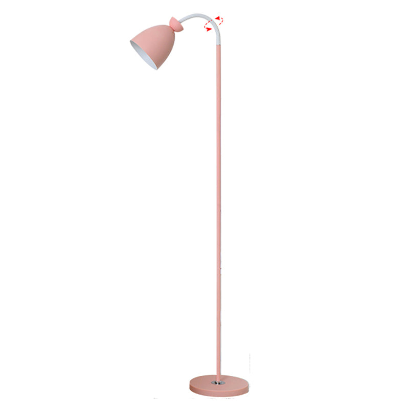 Contemporary Style Bell Shape Floor Lamp Metal Single Light Floor Lamp