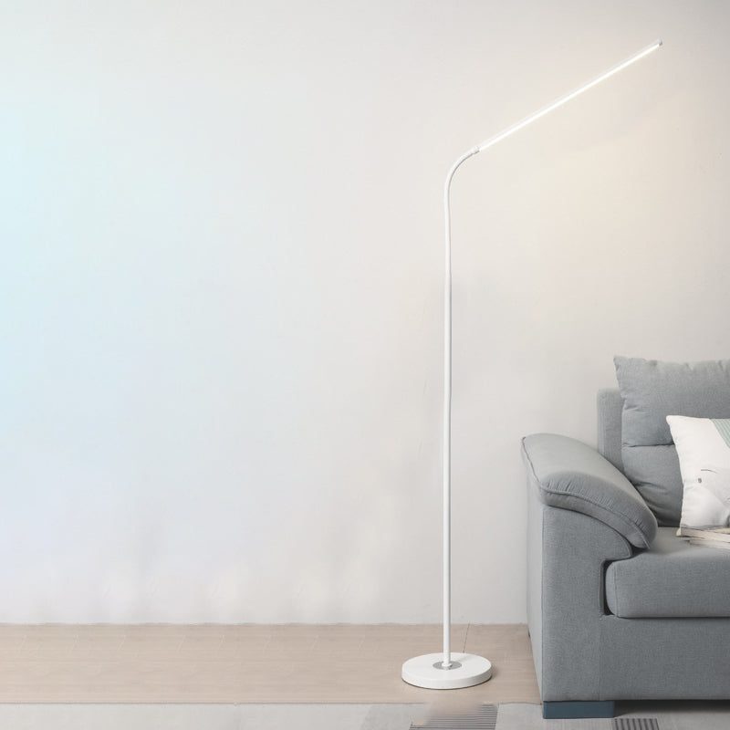 Linear Shape Floor Lamp Contemporary Style Metal Single Light Floor Lamp