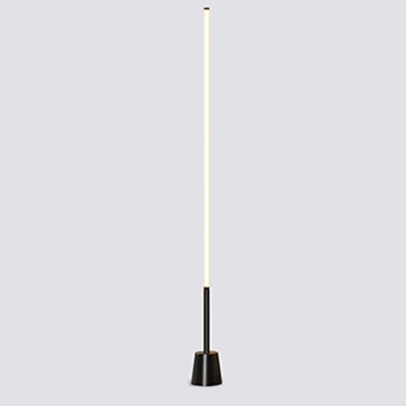 Linear Shape Floor Lamp Modern Style Metal Single Light Floor Lamp