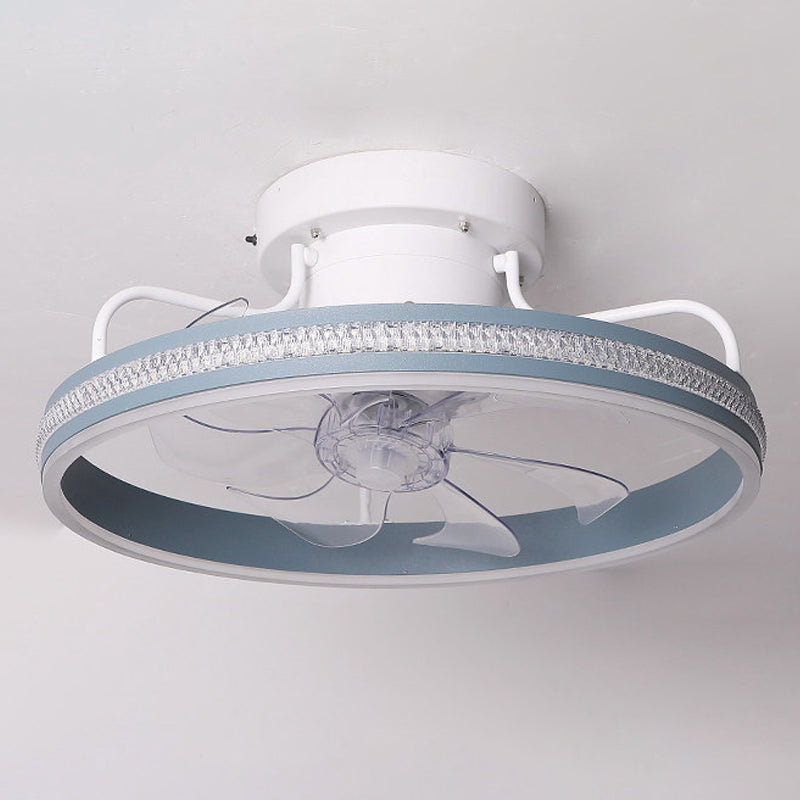 Modern Circle Ceiling Fan Lights Metal LED Ceiling Fan for Bedroom