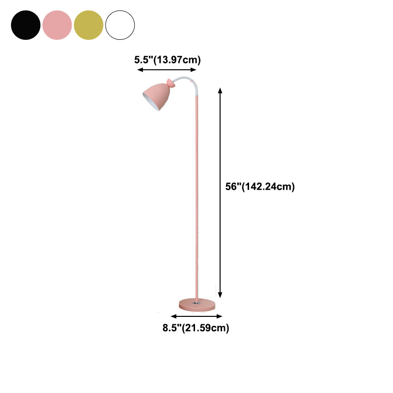 Zeitgenössische Style Glockenform Stöbe Lampe Metall Ein leicht leichter Stehlampe