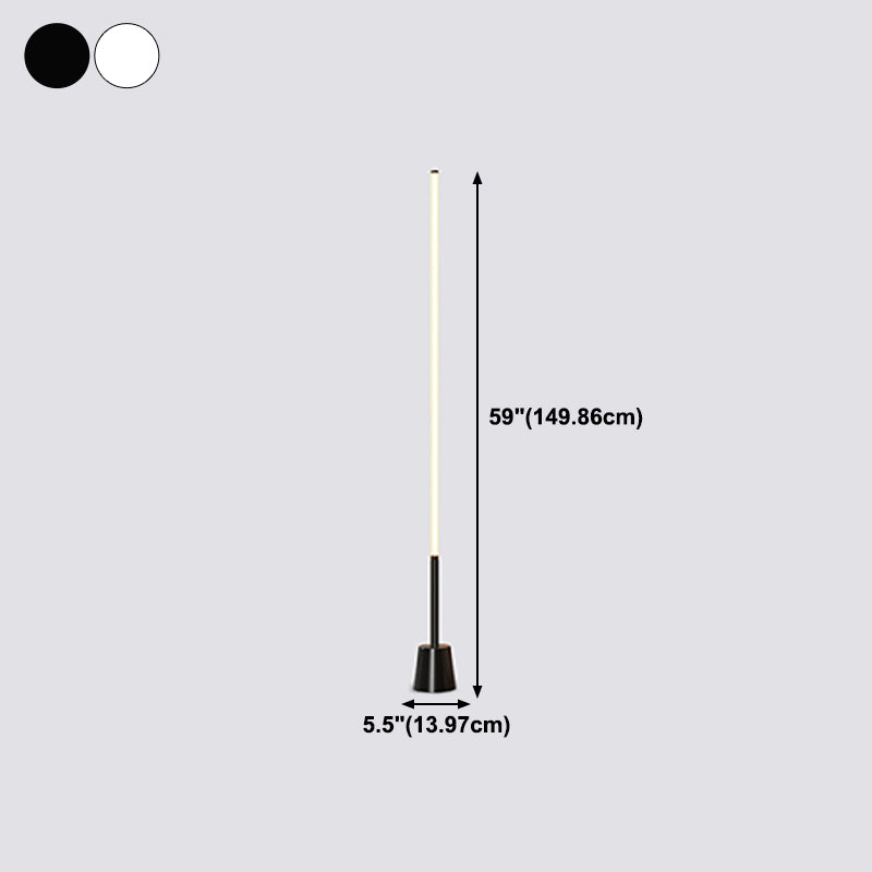 Lampada da pavimento a forma lineare stile moderno in metallo lampada da pavimento singolo