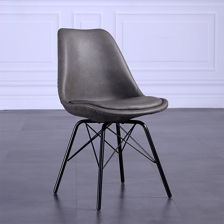 Zeitgenössische Stilstühle Ess -Armless Side Stuhl mit Metallbeinen für die Küche
