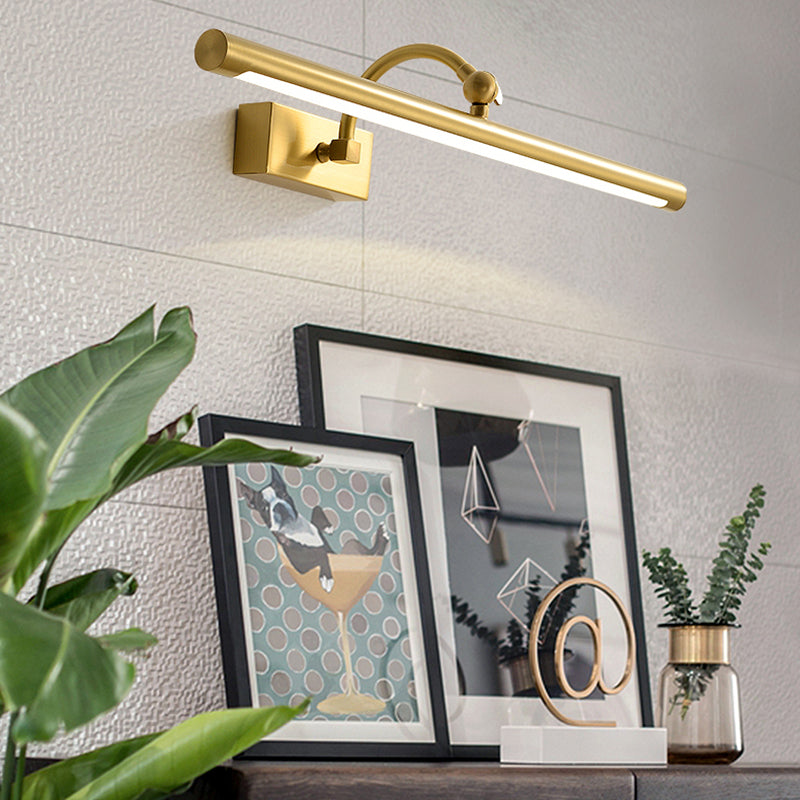 Lineaire schaduw metalen wand sconce moderne stijl 1 licht spiegel wand gemonteerd verlichtingsarmatuur