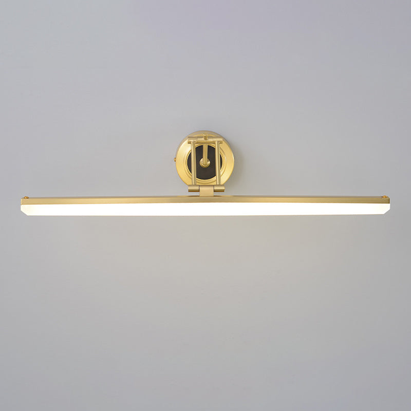 Lineaire schaduw metalen wand sconce moderne stijl 1 licht spiegel wand gemonteerd verlichtingsarmatuur