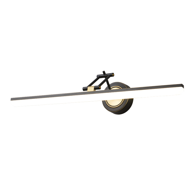 Lineaire schaduw metalen wand sconce moderne stijl 1 licht spiegel wand gemonteerd verlichtingsarmatuur