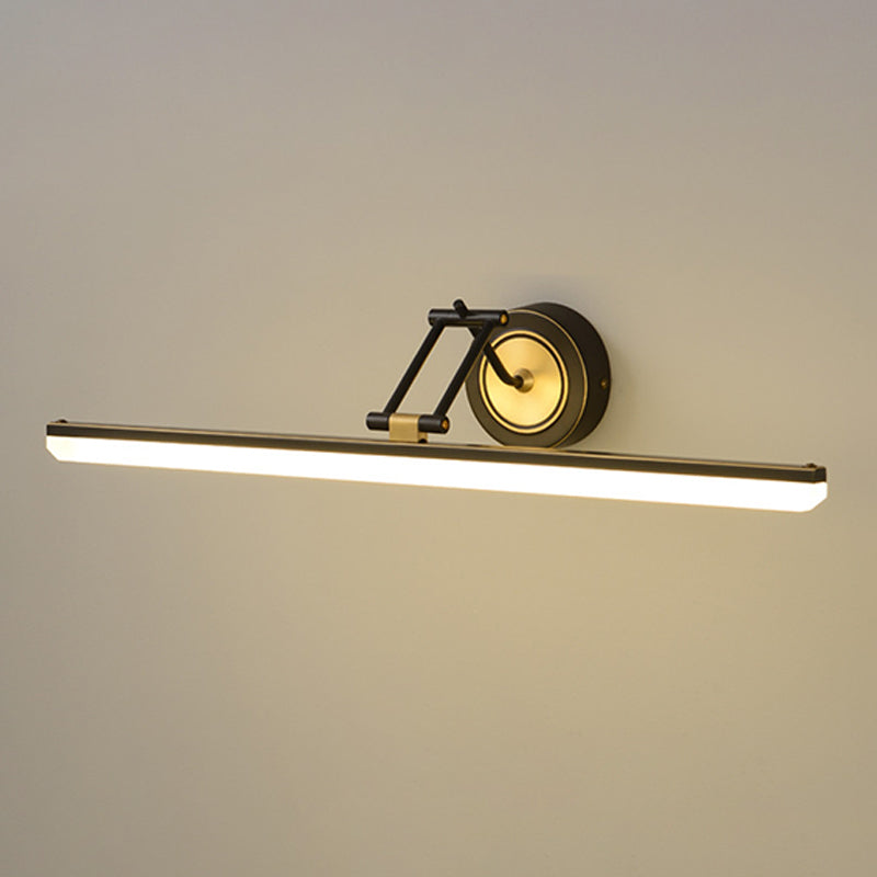 Lineaire schaduw metalen wand sconce moderne stijl 1 licht spiegel wand gemonteerd verlichtingsarmatuur