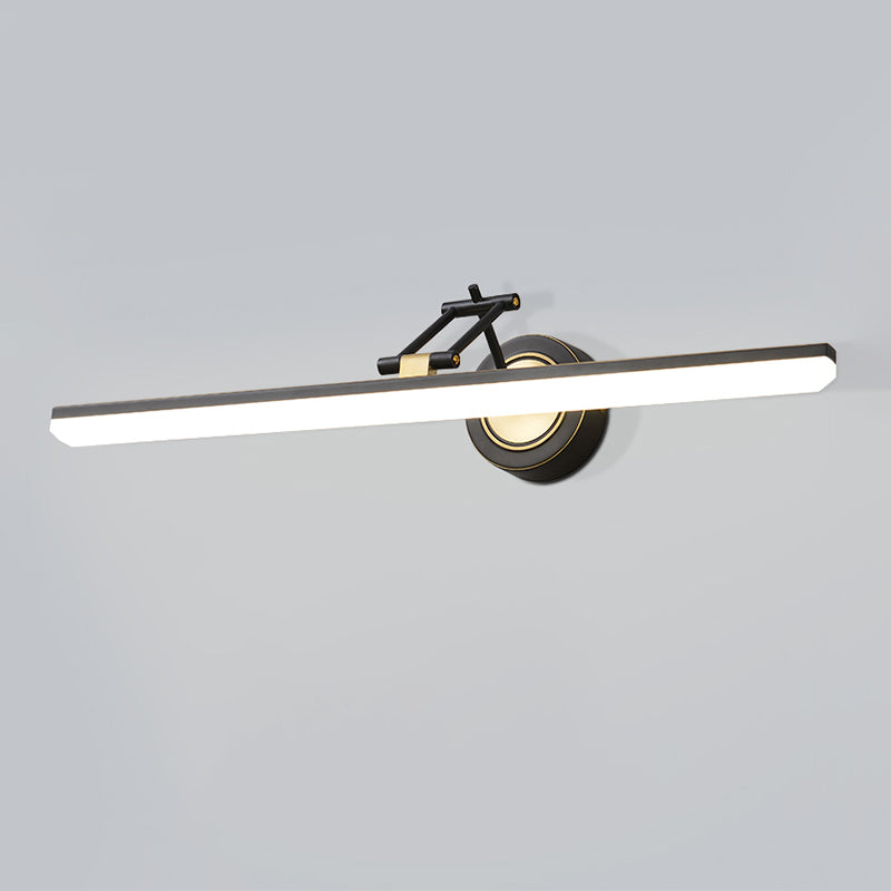 Lineaire schaduw metalen wand sconce moderne stijl 1 licht spiegel wand gemonteerd verlichtingsarmatuur