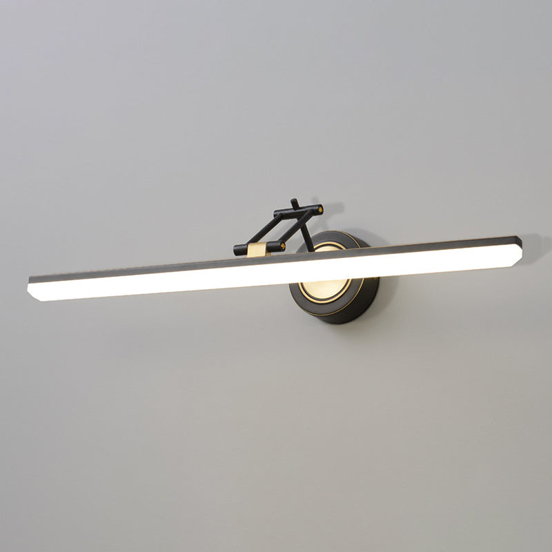 Lineaire schaduw metalen wand sconce moderne stijl 1 licht spiegel wand gemonteerd verlichtingsarmatuur