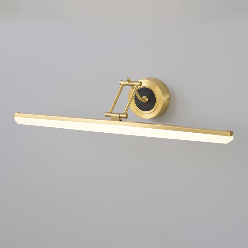 Lineaire schaduw metalen wand sconce moderne stijl 1 licht spiegel wand gemonteerd verlichtingsarmatuur