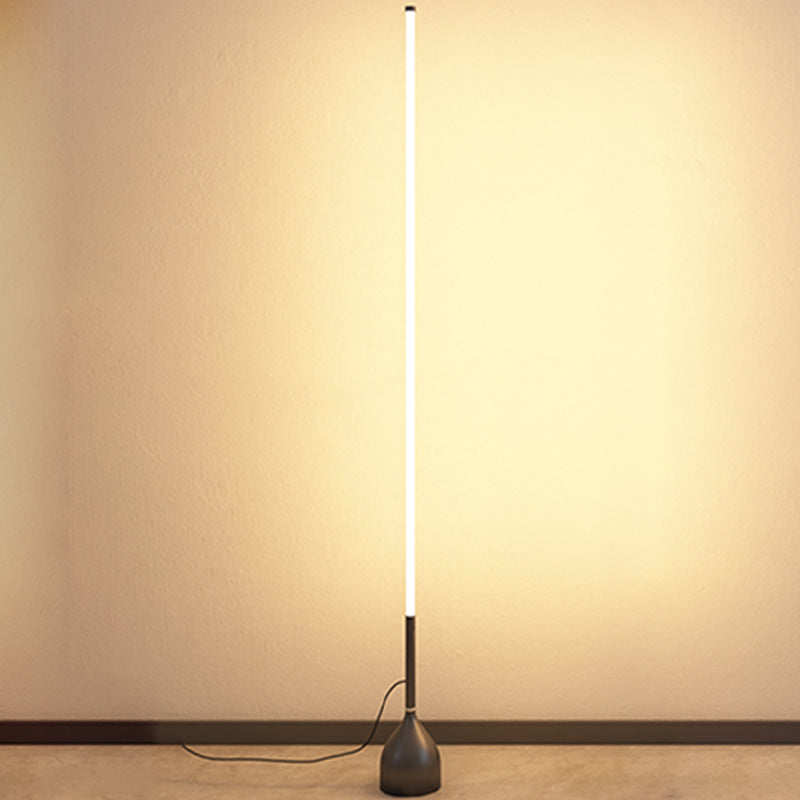 Modern Style Linear Shape Floor Lamp Metal Single Light Floor Lamp