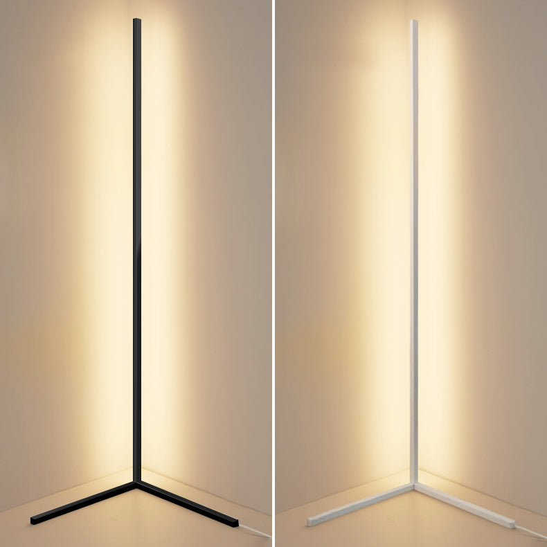 Luminaires de plancher de colonne Métal de style moderne 1 lumière du sol lumineux