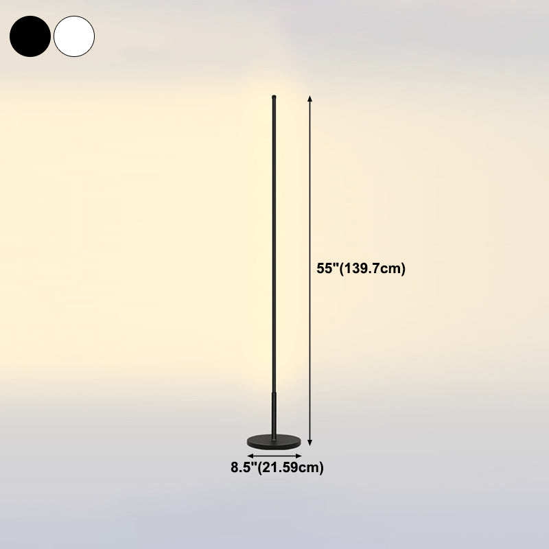 Pilares de lámparas de piso Metal de estilo moderno 1 Luz de piso de luz