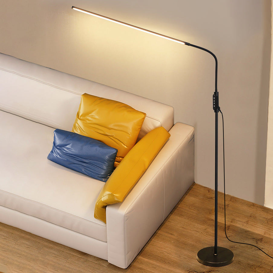 Lampade a pavimento in linea sottile in stile moderno metallo 1 luce pavimento