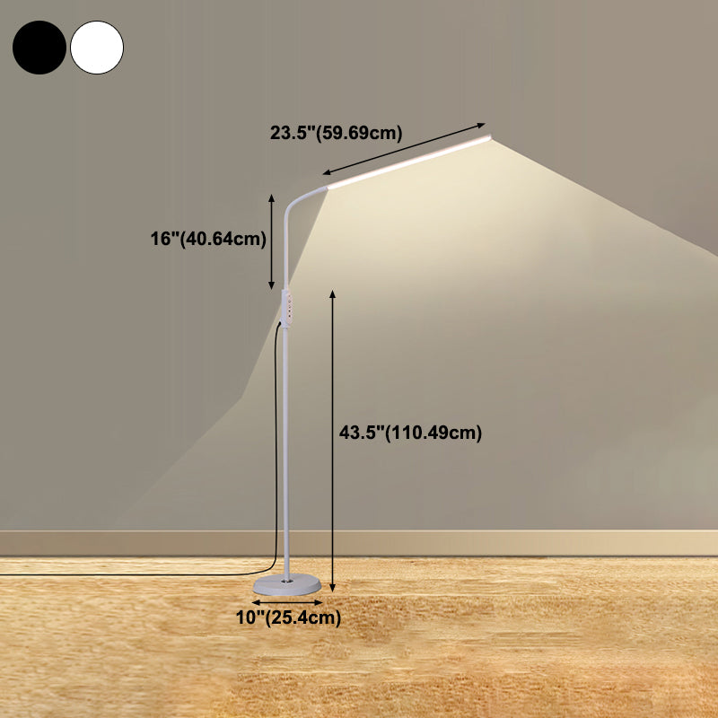 Lampade a pavimento in linea sottile in stile moderno metallo 1 luce pavimento