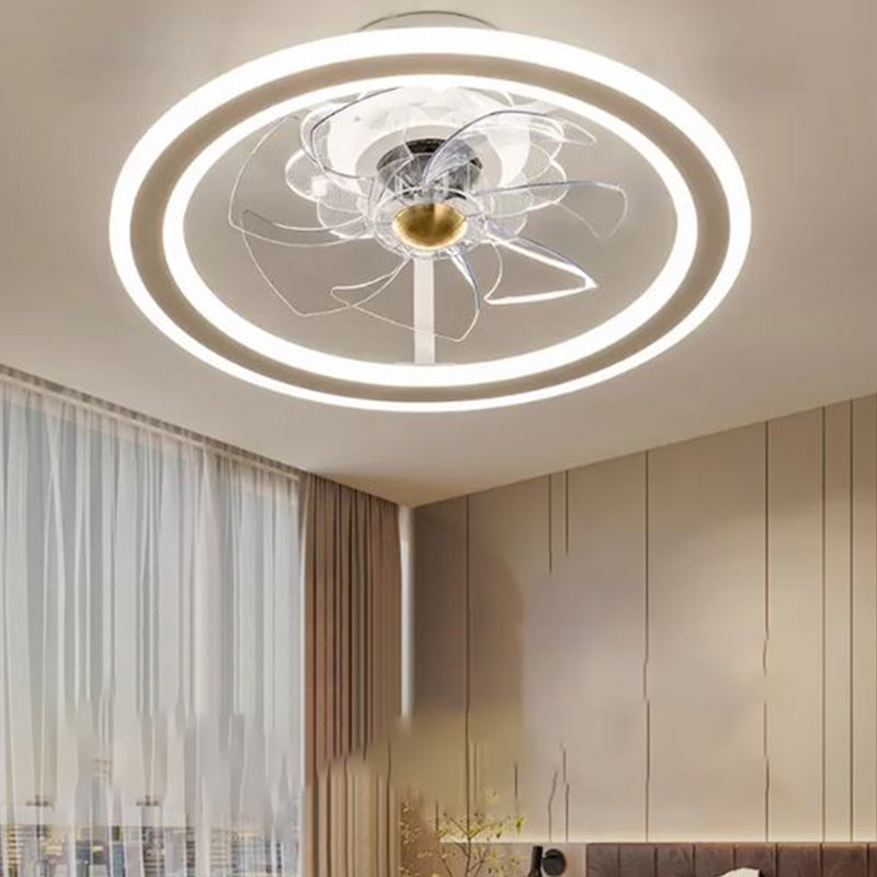 Metal Circular Ceiling Fan Light Simplicity LED Ceiling Mounted Light