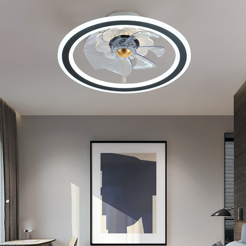 Metal Circular Ceiling Fan Light Simplicity LED Ceiling Mounted Light