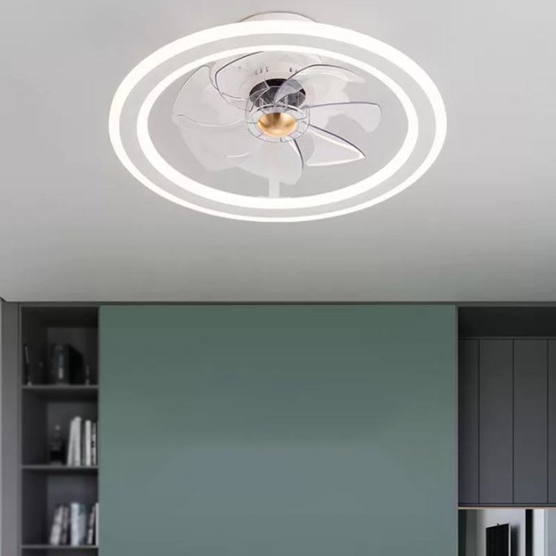 Metal Circular Ceiling Fan Light Simplicity LED Ceiling Mounted Light