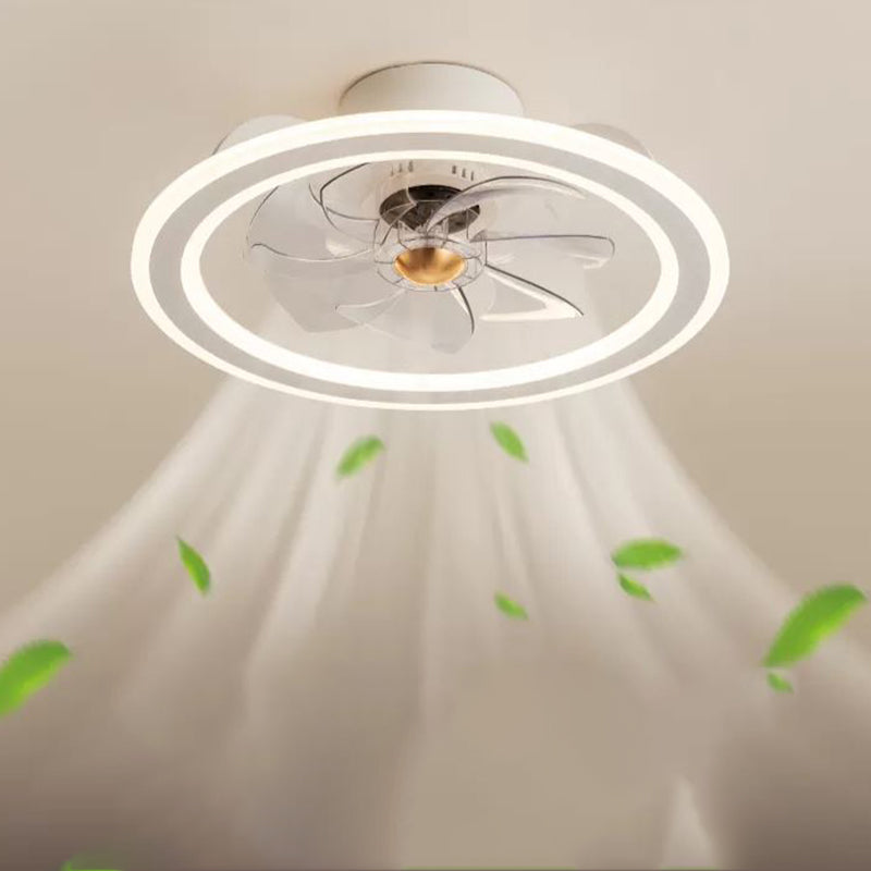 Metal Circular Ceiling Fan Light Simplicity LED Ceiling Mounted Light