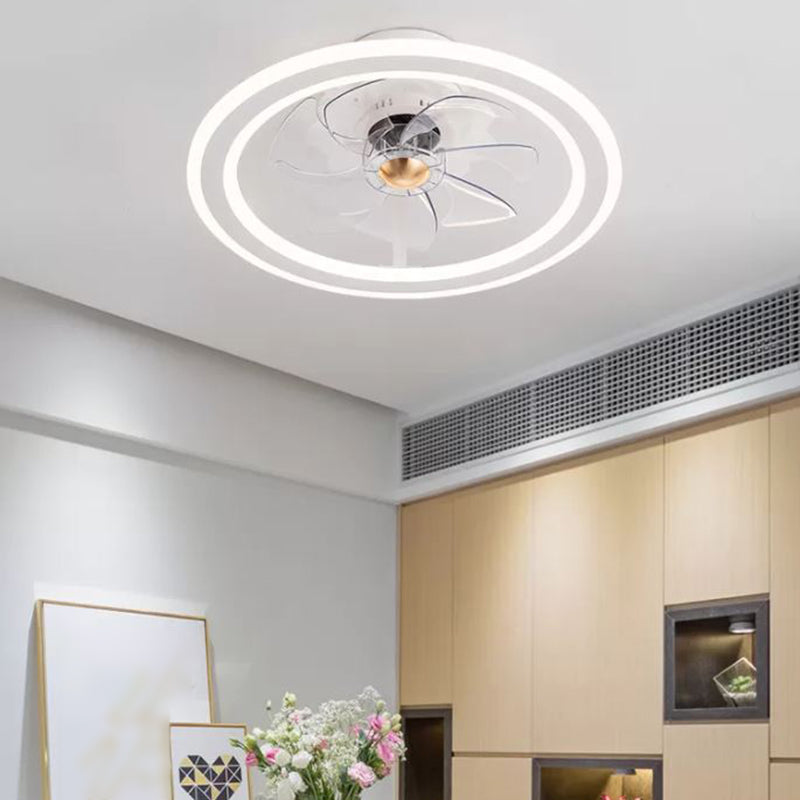 Metal Circular Ceiling Fan Light Simplicity LED Ceiling Mounted Light