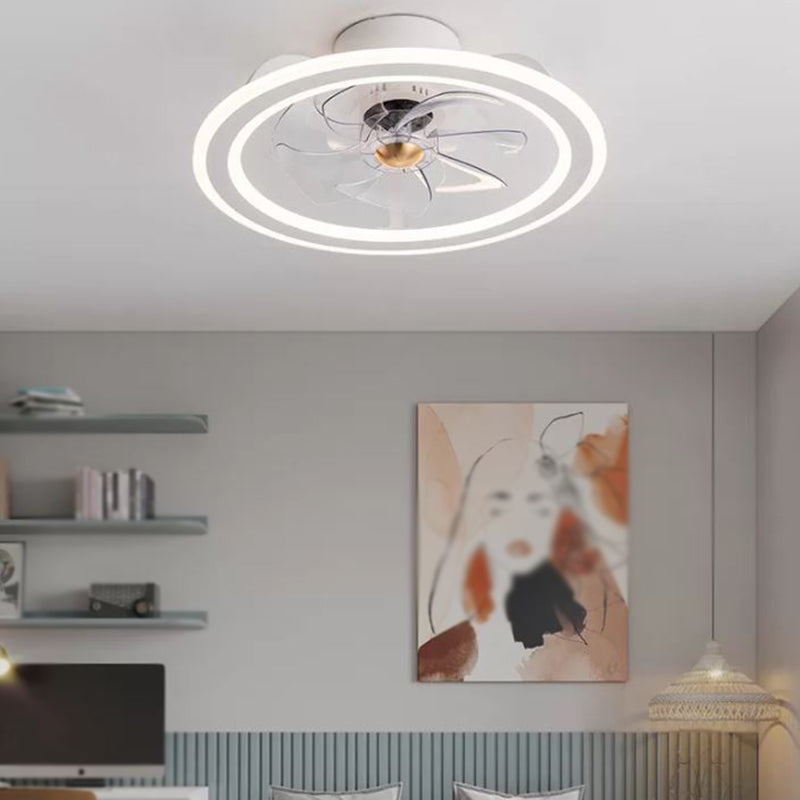 Metal Circular Ceiling Fan Light Simplicity LED Ceiling Mounted Light