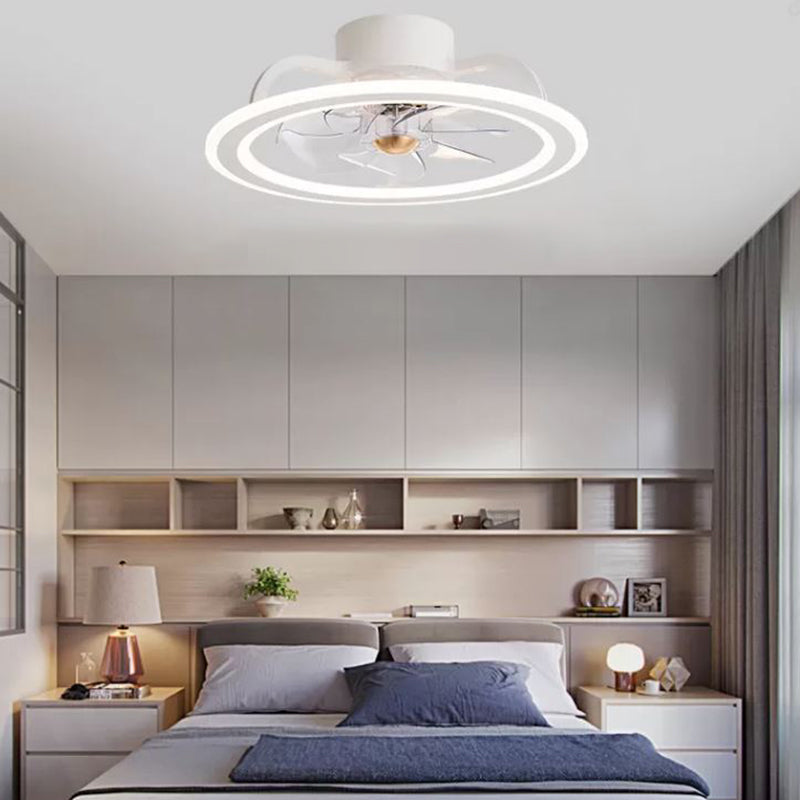 Metal Circular Ceiling Fan Light Simplicity LED Ceiling Mounted Light