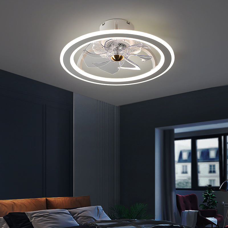 Metal Circular Ceiling Fan Light Simplicity LED Ceiling Mounted Light