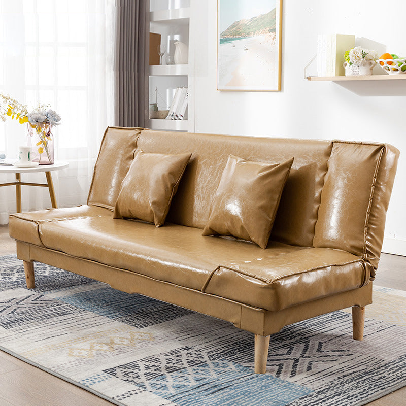 Moderne Makaroon Holz 4 Beine Sofa Cabrio Armless Sofe für Wohnzimmer