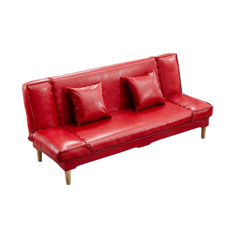 Moderne Makaroon Holz 4 Beine Sofa Cabrio Armless Sofe für Wohnzimmer