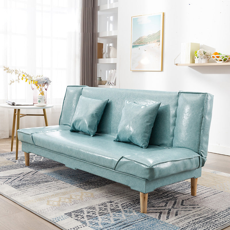 Moderno amaretto in legno a 4 gambe divano divano convertibile bracciale per soggiorno
