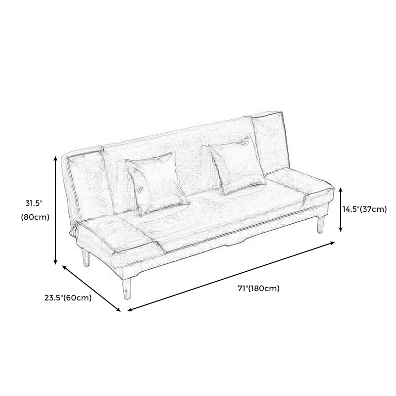 Moderne Makaroon Holz 4 Beine Sofa Cabrio Armless Sofe für Wohnzimmer