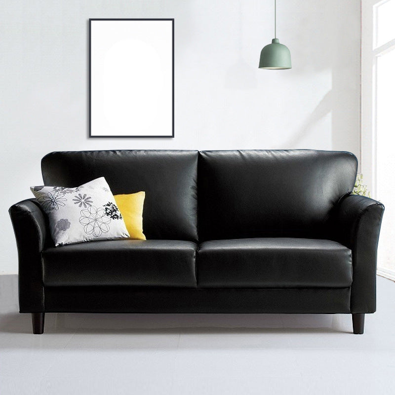 Sofá de madera de sofá de brazo acampanado moderno para sala de estar para sala de estar
