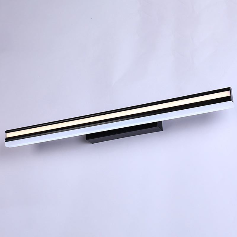 Linear Shade Metal Wall Sconce Modern 1- Light Mirror Swing Arm Wall Mount Light in Black