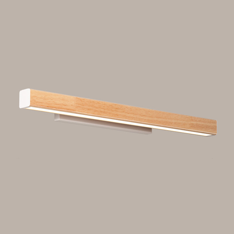 Iluminación de tocador lineal estilo moderno madera 1 pluminista de pared de tocador