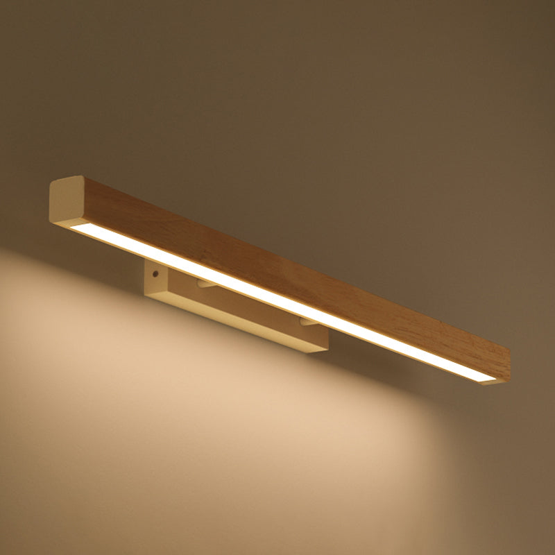 Iluminación de tocador lineal estilo moderno madera 1 pluminista de pared de tocador