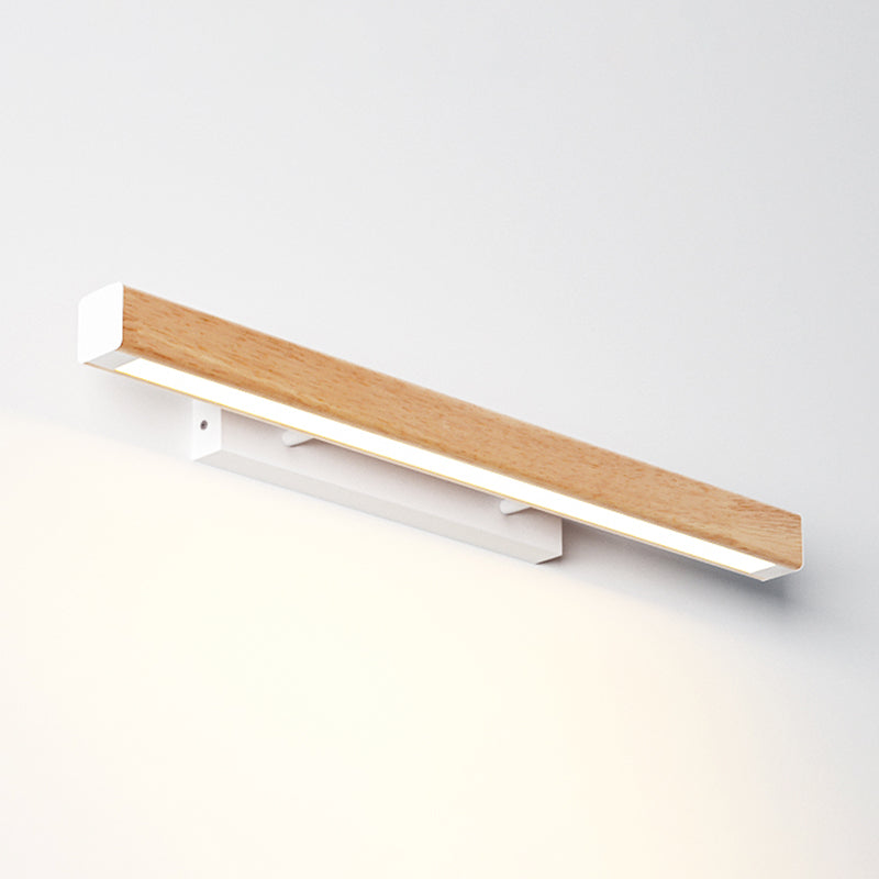 Iluminación de tocador lineal estilo moderno madera 1 pluminista de pared de tocador