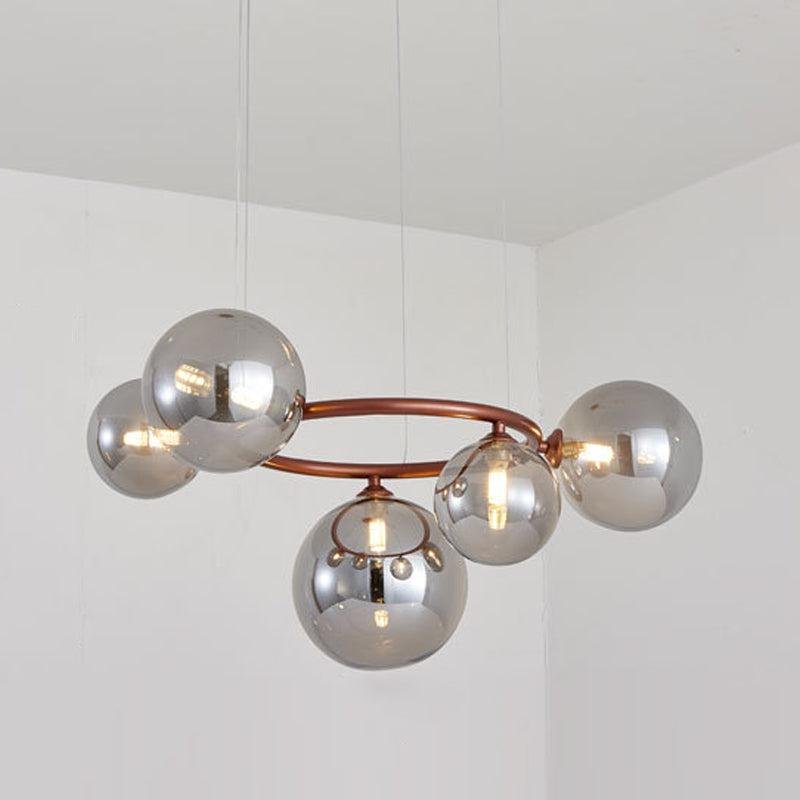 Blown Globe Globe Chandelier Modern Elemy Dining Salle Hanging Light