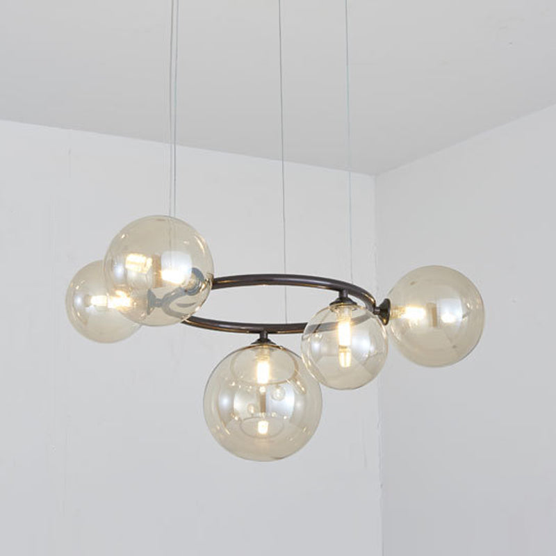 Blown Globe Globe Chandelier Modern Elemy Dining Salle Hanging Light