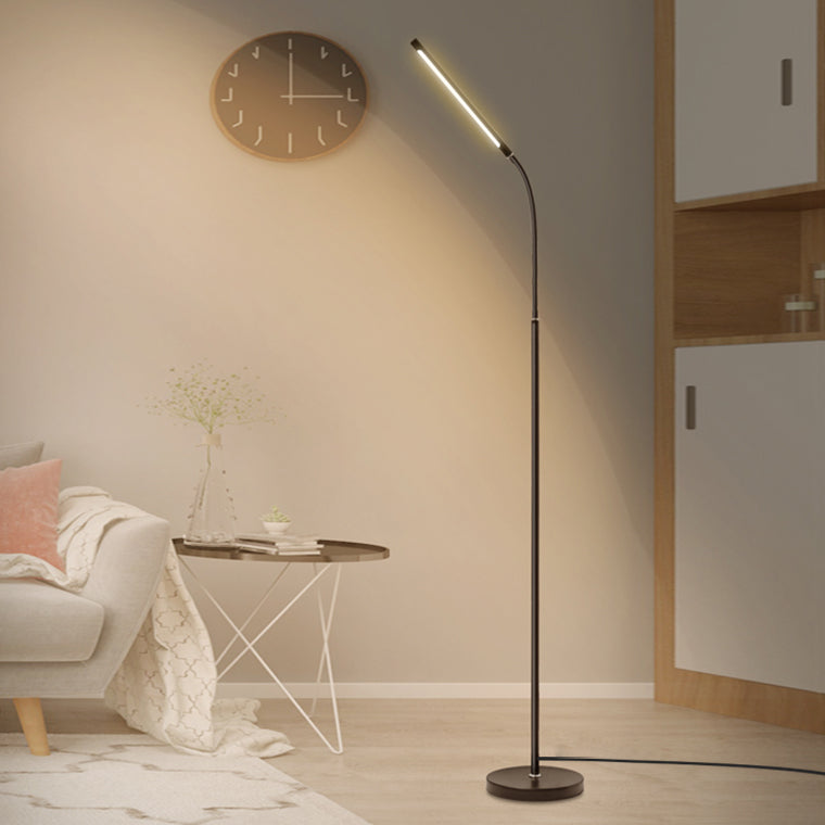 Lampade a pavimento lineare in stile moderno metallo 1 luce pavimento per camera da letto