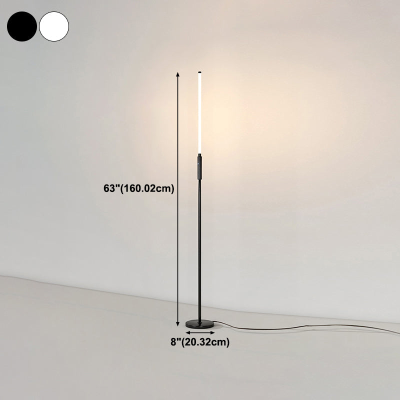 Lampade a pavimento lineare in stile moderno in metallo 1 luce pavimenti